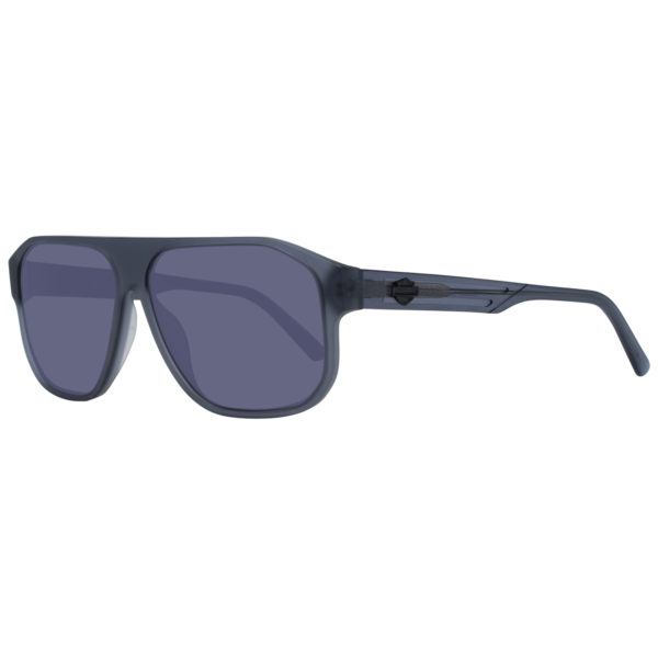Harley-Davidson Rechteck Sonnenbrille HD0960X 6120A in Grau – 45° Seitenansicht