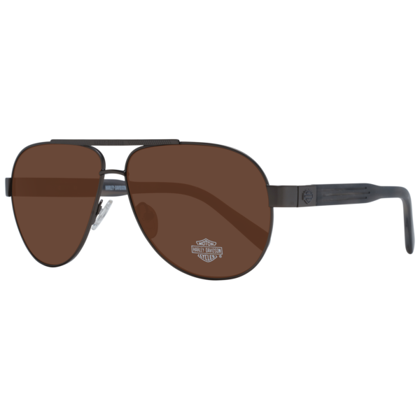 Harley-Davidson Pilotenbrille Sonnenbrille HD0971X 6109E in Gunmetal – 45° Seitenansicht