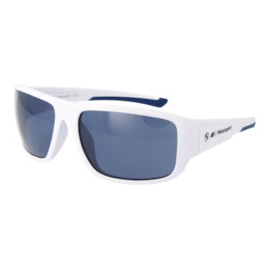 BMW Motorsport Sport Sonnenbrille BS0023 6321M in Weiß – 45° Seitenansicht