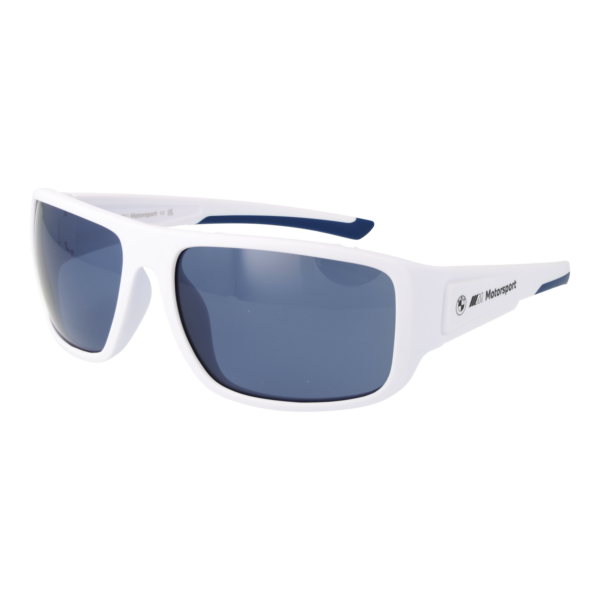 BMW Motorsport Sonnenbrille BS0023 6321M – 45° Seitenansicht BMW Motorsport Sport Sonnenbrille BS0023 6321M in Weiß – 45° Seitenansicht