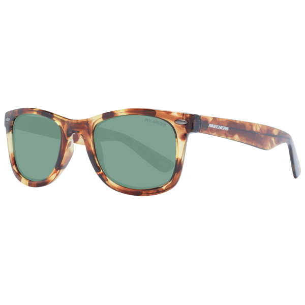 Skechers Rund Sonnenbrille SE6216 5156R in Braun – 45° Seitenansicht