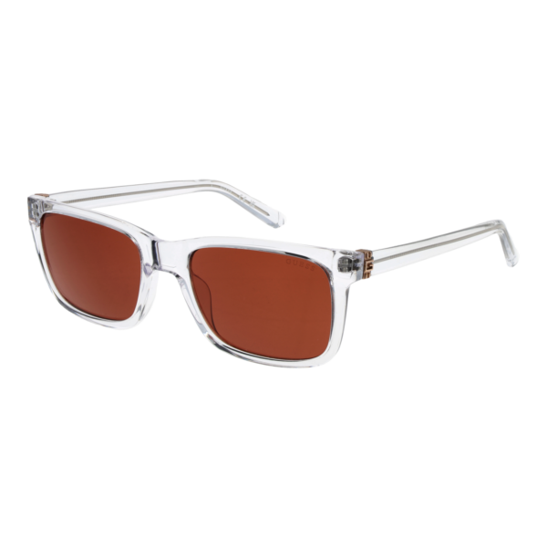 Guess Rechteck Sonnenbrille GU00066 5526E in Transparent – 45° Seitenansicht