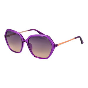 Guess Quadrat Sonnenbrille GU00134 5581Z in Lila – 45° Seitenansicht