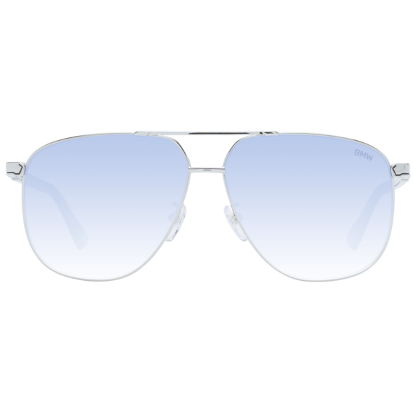 BMW Sonnenbrille BW0030 6116W – Frontansicht mit Metall Rahmen und Blau Gläsern