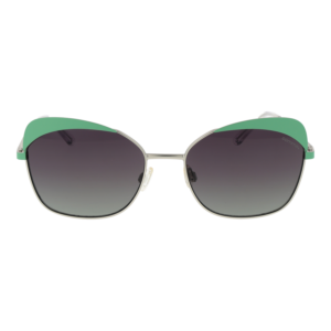 Comma Sonnenbrille 77146 5625 – Frontansicht mit Edelstahl Rahmen und Lila Gläsern