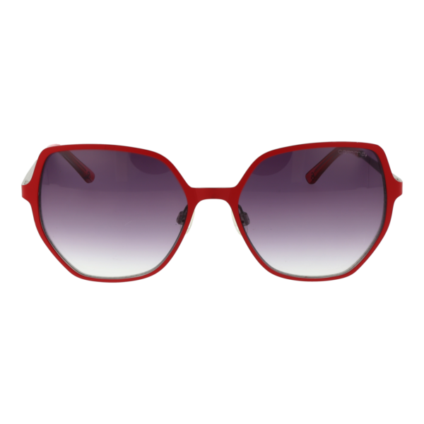 Comma Sonnenbrille 77169 55070 – Frontansicht mit Edelstahl Rahmen und Lila Gläsern