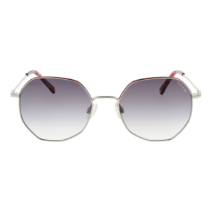 Comma Sonnenbrille 77170 5327 – Frontansicht mit Edelstahl Rahmen und Lila Gläsern