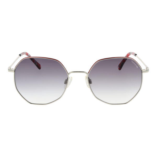 Comma Sonnenbrille 77170 5327 – Frontansicht mit Edelstahl Rahmen und Lila Gläsern