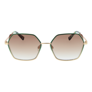 Comma Sonnenbrille 77174 5551 – Frontansicht mit Edelstahl Rahmen und Beige Gläsern