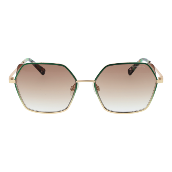 Comma Sonnenbrille 77174 5551 – Frontansicht mit Edelstahl Rahmen und Beige Gläsern