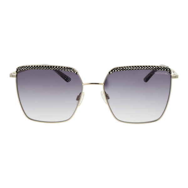 Comma Sonnenbrille 77179 5713 – Frontansicht mit Metall & Kunststoff Rahmen und Lila Gläsern