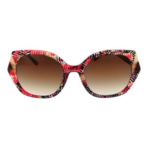 Comma Sonnenbrille 77187 5476 – Frontansicht mit Azetat Rahmen und Braun Gläsern