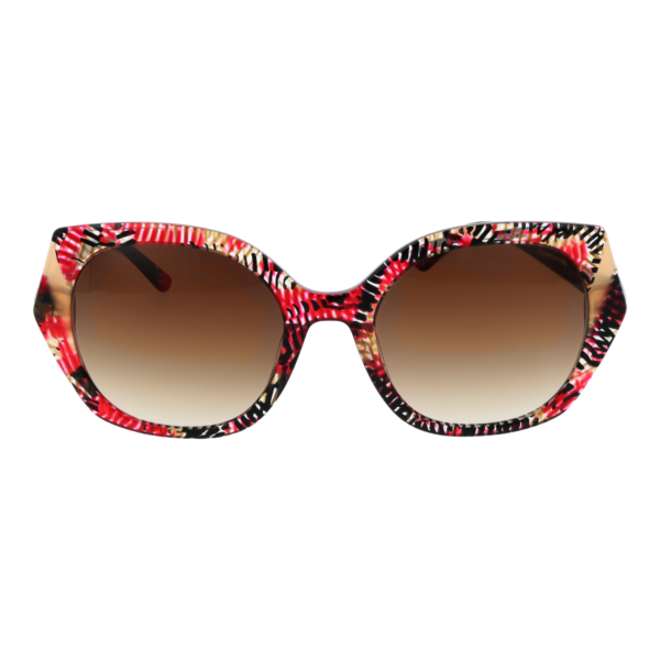 Comma Sonnenbrille 77187 5476 – Frontansicht mit Azetat Rahmen und Braun Gläsern