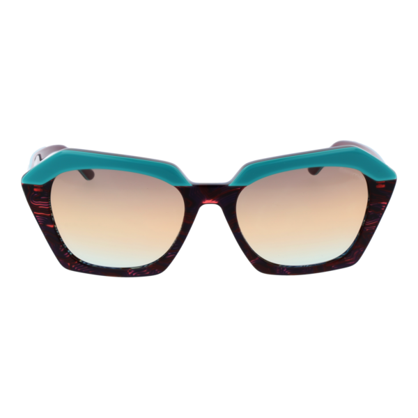 Comma Sonnenbrille 77189 5354 – Frontansicht mit Azetat Rahmen und Orange Gläsern