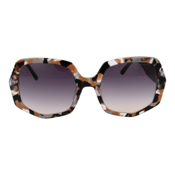 Comma Sonnenbrille 77194 5564 – Frontansicht mit Azetat Rahmen und Lila Gläsern