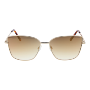 Comma Sonnenbrille 77196 5610 – Frontansicht mit Edelstahl Rahmen und Beige Gläsern