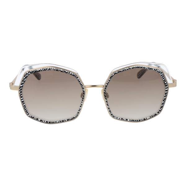 Comma Sonnenbrille 77211 5403 – Frontansicht mit Metall & Kunststoff Rahmen und Beige Gläsern