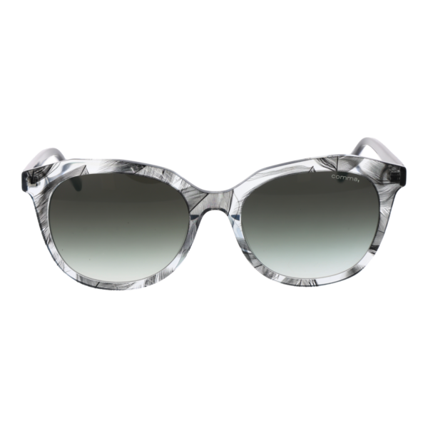 Comma Sonnenbrille 77213 5399 – Frontansicht mit Azetat Rahmen und Grün Gläsern