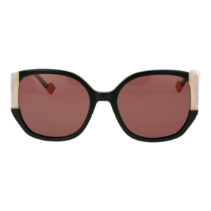 Comma Sonnenbrille 77217 5458 – Frontansicht mit Azetat Rahmen und Rosa Gläsern