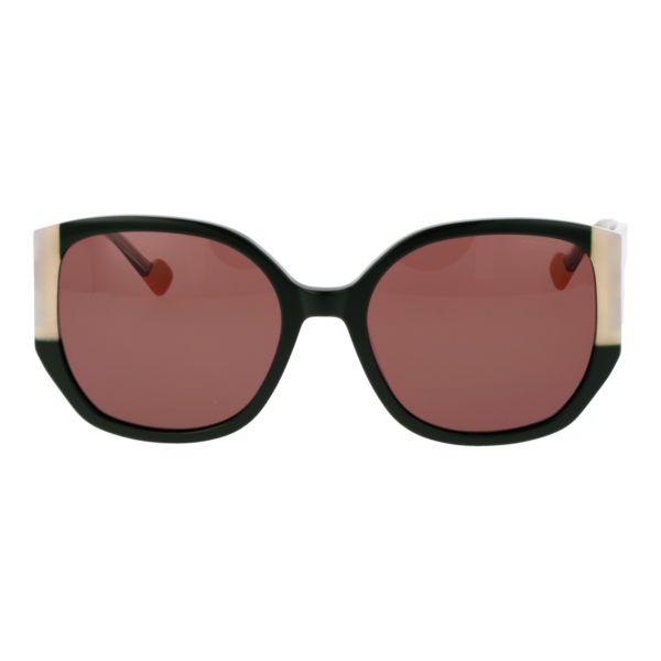 Comma Sonnenbrille 77217 5458 – Frontansicht mit Azetat Rahmen und Rosa Gläsern