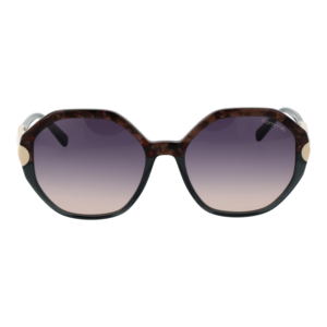 Comma Sonnenbrille 77221 5469 – Frontansicht mit Azetat Rahmen und Lila Gläsern