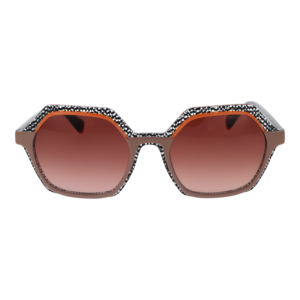 Comma Sonnenbrille 77224 5336 – Frontansicht mit Azetat Rahmen und Rosa Gläsern