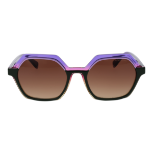 Comma Sonnenbrille 77224 5354 – Frontansicht mit Azetat Rahmen und Braun Gläsern