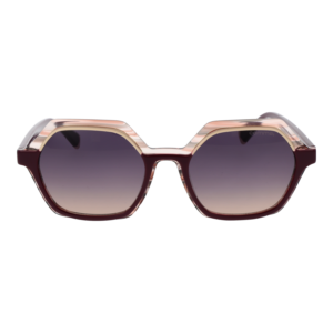 Comma Sonnenbrille 77224 5369 – Frontansicht mit Azetat Rahmen und Lila Gläsern