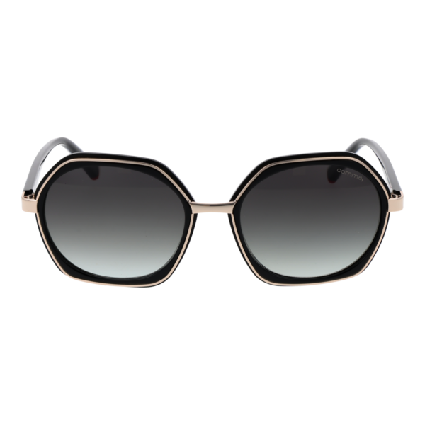 Comma Sonnenbrille 77226 5331 – Frontansicht mit Metall & Kunststoff Rahmen und Grün Gläsern