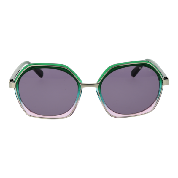 Comma Sonnenbrille 77226 5350 – Frontansicht mit Metall & Kunststoff Rahmen und Lila Gläsern
