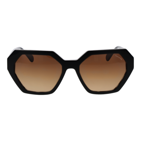 Comma Sonnenbrille 77227 5203 – Frontansicht mit Azetat Rahmen und Braun Gläsern