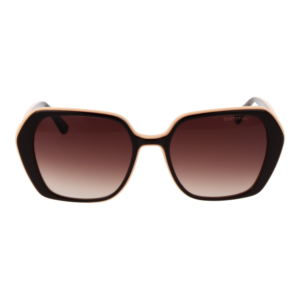 Comma Sonnenbrille 77229 5365 – Frontansicht mit Azetat Rahmen und Braun Gläsern