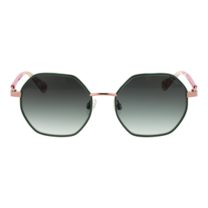 Comma Sonnenbrille 77233 5465 – Frontansicht mit Metall & Kunststoff Rahmen und Grün Gläsern