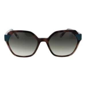 Comma Sonnenbrille 77234 5465 – Frontansicht mit Azetat Rahmen und Grün Gläsern