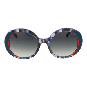 Comma Sonnenbrille 77237 5248 – Frontansicht mit Azetat Rahmen und Blau Gläsern