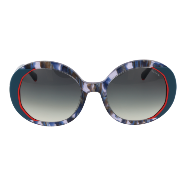 Comma Sonnenbrille 77237 5248 – Frontansicht mit Azetat Rahmen und Blau Gläsern