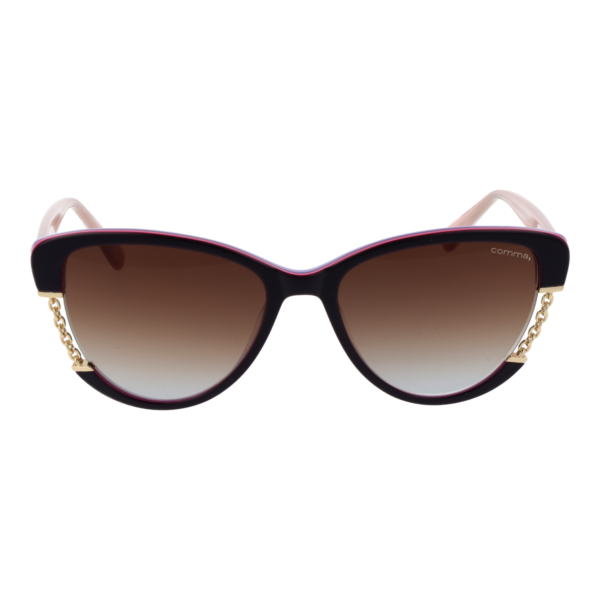 Comma Sonnenbrille 77238 5496 – Frontansicht mit Metall & Kunststoff Rahmen und Grau Gläsern