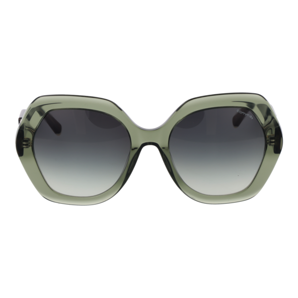 Comma Sonnenbrille 77239 5450 – Frontansicht mit Azetat Rahmen und Blau Gläsern