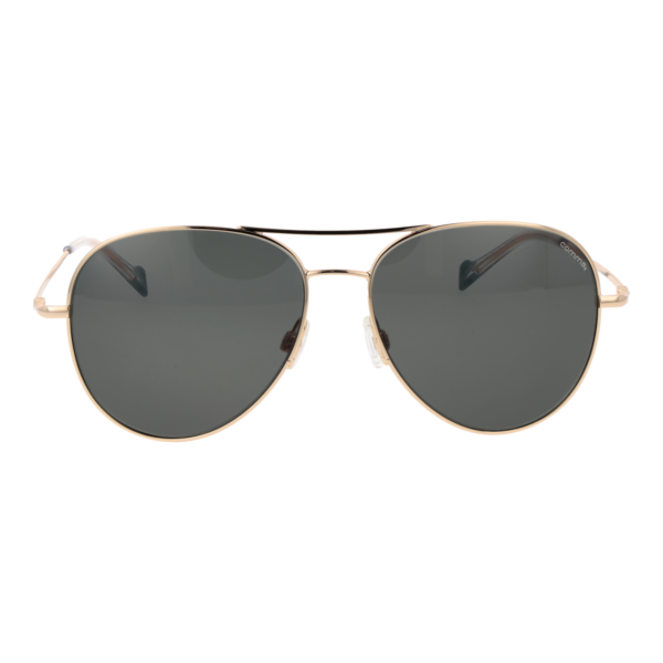 Comma Sonnenbrille 77242 5710 – Frontansicht mit Edelstahl Rahmen und Grau Gläsern