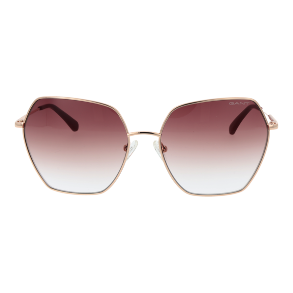 Gant Sonnenbrille GA8089 6328F – Frontansicht mit Metall Rahmen und Braun Gläsern