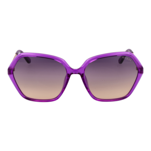Guess Sonnenbrille GU00134 5581Z – Frontansicht mit Kunststoff Rahmen und Violet Gläsern