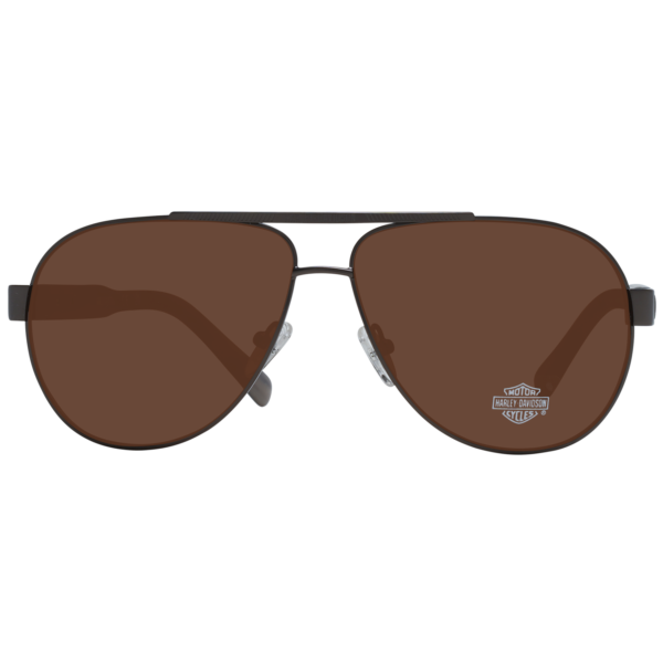 Harley-Davidson Sonnenbrille HD0971X 6109E – Frontansicht mit Metall Rahmen und Braun Gläsern