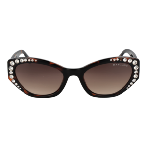 Marciano by Guess Sonnenbrille GM00001 5552F – Frontansicht mit Kunststoff Rahmen und Braun Gläsern