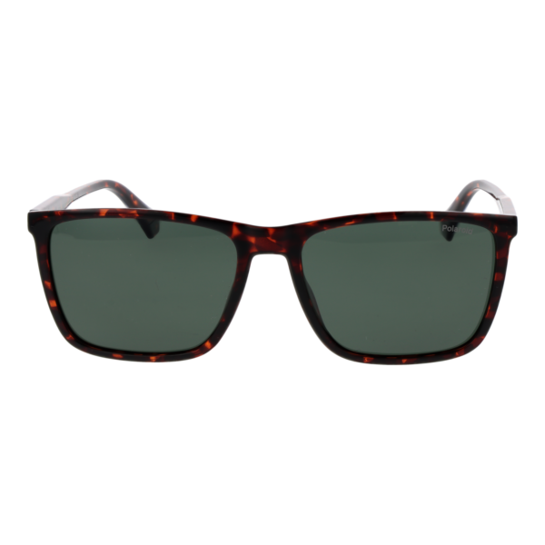 Polaroid Sonnenbrille PLD 4180/S 58086UC – Frontansicht mit Polycarbonat Rahmen und Grün Gläsern