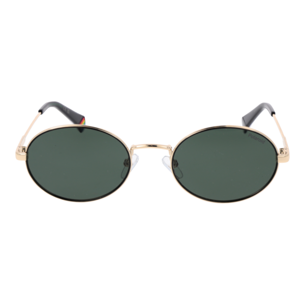 Polaroid Sonnenbrille PLD 6228/S/X 532M2UC – Frontansicht mit Metall Rahmen und Grün Gläsern