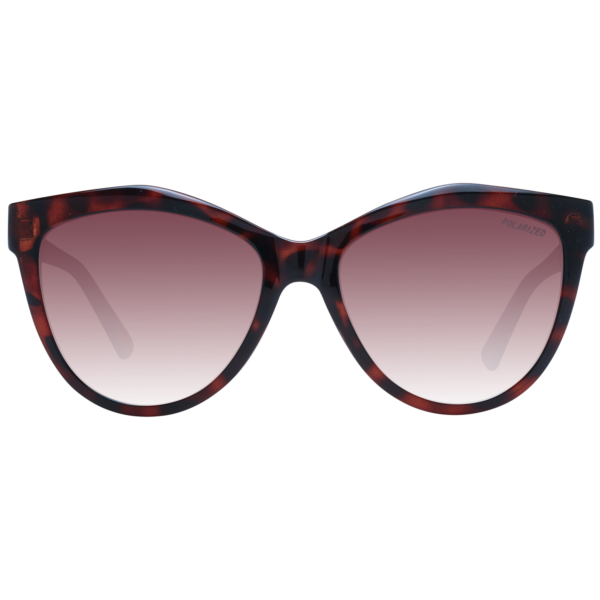 Skechers Sonnenbrille SE6104 5552H – Frontansicht mit Kunststoff Rahmen und Braun Gläsern