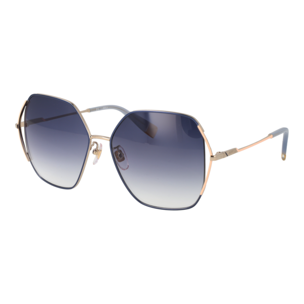 Furla Schmetterling Sonnenbrille SFU601 580492 in Gold – 45° Seitenansicht