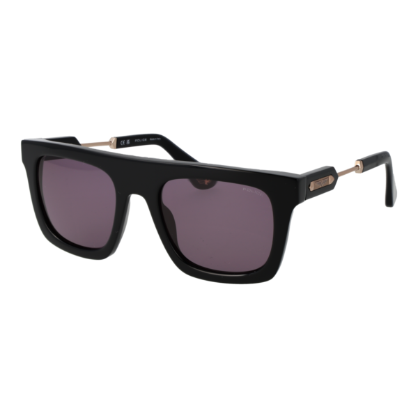 Police Rechteck Sonnenbrille SPLF71M 53700Y in Schwarz – 45° Seitenansicht