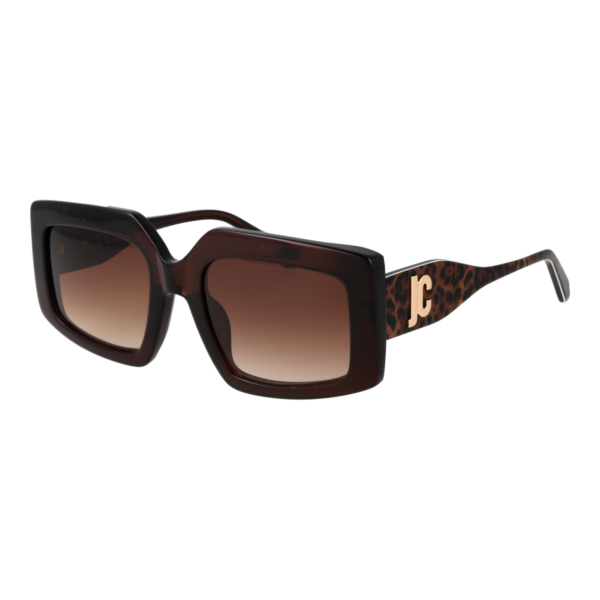 Just Cavalli Rechteck Sonnenbrille SJC020 540AAK in Braun – 45° Seitenansicht