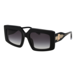 Just Cavalli Rechteck Sonnenbrille SJC020V 540700 in Schwarz – 45° Seitenansicht
